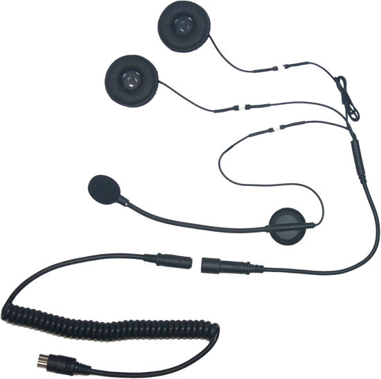 Picture of iMC Motorcom HS-H130P Open-Face Helmet Headset for 7 Pin Harley Davidson Audio Systems