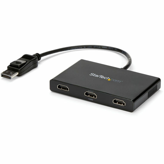 Picture of StarTech.com 3-Port Multi Monitor Adapter - DisplayPort 1.2 to 3x HDMI MST Hub - Triple 1080p HDMI Monitors - Extended or Cloned Display mode - Windows PCs Only - DP to 3x HDMI Splitter (MSTDP123HD)