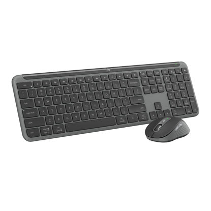 Picture of Logitech MK955 Signature Slim Wireless Keyboard and Mouse Combo, for Larger Hands, Quiet Typing and Clicking, Switch Across Three Devices, Bluetooth, Multi-OS, for Windows and Mac - Graphite