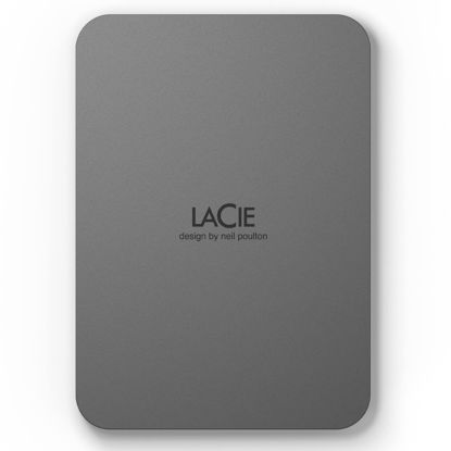 Picture of LaCie Mobile Drive Secure 2TB External Hard Drive Portable HDD - Space Grey, USB-C 3.2, for PC and Mac, Post-Consumer Recycled, with Adobe All Apps Plan and Rescue Services (STLR2000400)