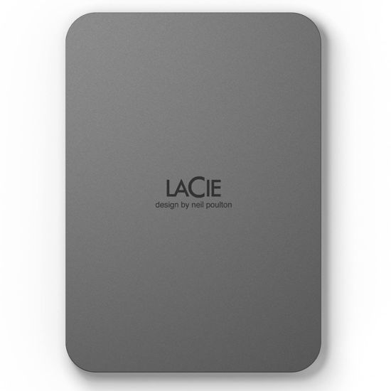 Picture of LaCie Mobile Drive Secure 2TB External Hard Drive Portable HDD - Space Grey, USB-C 3.2, for PC and Mac, Post-Consumer Recycled, with Adobe All Apps Plan and Rescue Services (STLR2000400)