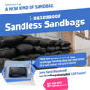 Picture of Sandbaggy 14" x 26" Water Activated Sandless Sandbags - Flood Barriers, Erosion Control - Made in The USA (Black) (20)