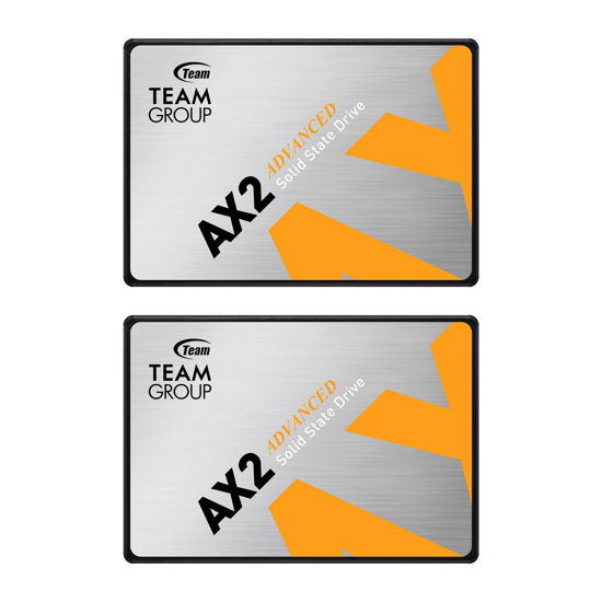 Picture of TEAMGROUP AX2 1TB 2 Pack 3D NAND TLC 2.5 Inch SATA III Internal Solid State Drive SSD (Read Speed up to 540 MB/s) Compatible with Laptop & PC Desktop T253A3001T0C1P1