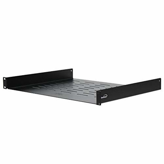 Picture of NavePoint Universal Rack Tray Vented Shelves 1U Black 14 Inches (350mm deep) No Lip