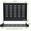 Picture of NavePoint Universal Rack Tray Vented Shelves 1U Black 14 Inches (350mm deep) No Lip