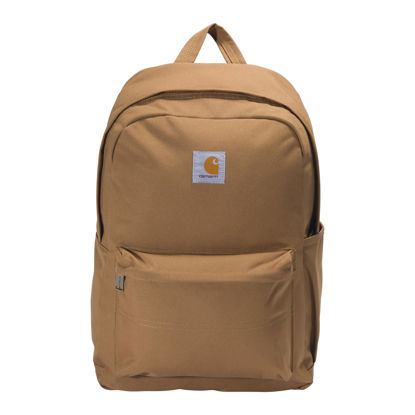 Picture of Carhartt 21L Backpack, Durable Water-Resistant Pack with Laptop Sleeve, Brown, One Size