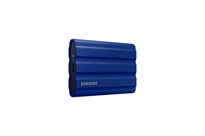 Picture of SAMSUNG T7 Shield 1TB, Portable SSD, up to 1050MB/s, USB 3.2 Gen2, Rugged, IP65 Rated, for Photographers, Content Creators and Gaming , External Solid State Drive (MU-PE1T0R/AM, 2022), Blue