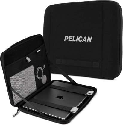 Picture of Pelican Adventurer - Laptop Bag/Case 16 Inch - [Elastic Carrying Handle] [Secure Zip Lock] Waterproof, Scratchproof and Heavy Duty Laptop Sleeve for All Laptops from 14 inches up to 16 inches - Black