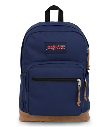 Picture of JanSport Right Pack Backpack - Durable Daypack with Padded 15" Laptop Sleeve, Spacious Main Compartment & Integrated Water Bottle Pocket - Navy