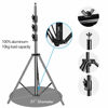 Picture of SLOW DOLPHIN 10 x 10Ft Photo Video Studio Heavy Duty Adjustable Muslin Backdrop Stand Background Support System Kit for Photography with Carrying Bag 8 Pcs Clip Clamps