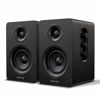 Picture of Sanyun SW208 3" Active Bluetooth 5.0 Bookshelf Speakers - 60W Carbon Fiber Speaker Unit - Built-in 24bit DAC - Dynamic 3D Surround Sound - 2.0 Computer PC Monitor Gaming Speakers (Pair, Black)