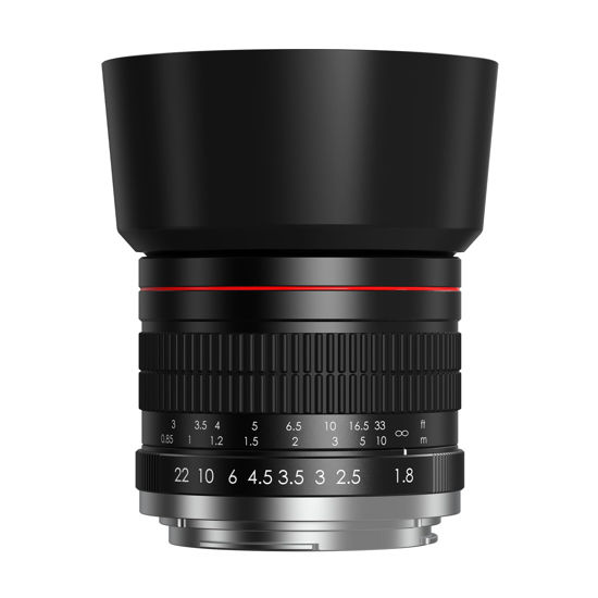 Picture of Lightdow 85mm F1.8 Medium Telephoto Manual Focus Full Frame Portrait Lens for Canon EOS R, Ra, RP, R3, R5, R5 C, R6, R6 Mark II, R7, R8, R10, R50, R100 Mirrorless Cameras