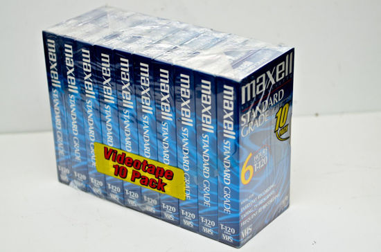 Picture of Maxell 10pk VHS Cassette Standard Grade T-120, 6 Hour - 10 Pack