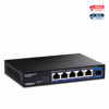 Picture of TRENDnet 6-Port Unmanaged 2.5G Switch with 10G SFP+Port, TEG-S5061, 5 x 2.5GBASE-T Ports, 45Gbps SwitchingCapacity, Fanless, Wall Mountable,Lifetime Protection,Black