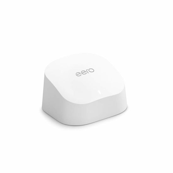 Picture of Amazon eero high-speed wifi 6 router and booster | Supports speeds up to 900 Mbps | Works with Alexa, built-in Zigbee smart home hub | Coverage up to 1,500 sq. ft. | Advanced security