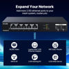 Picture of Tenda TEM2007X, 5 Port 2.5G Ethernet Switch, Unmanaged 2.5Gb Switch with 5 x 2.5G Ports & 2 x 10Gb SFP+ Slots, 50Gbps Switching Capacity, Plug & Play, Desktop/ Wall-Mount, Fanless Metal Design