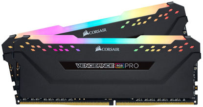 Picture of Corsair VENGEANCE RGB PRO DDR4 32GB (2x16GB) 3600MHz CL18 Intel XMP 2.0 iCUE Compatible Computer Memory - Black (CMW32GX4M2D3600C18)