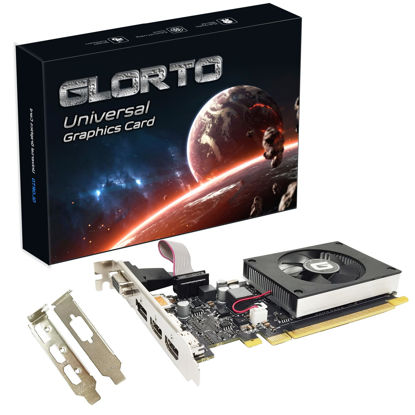 Picture of Glorto GeForce GT 730 4G Low Profile Graphics Card, 2X HDMI, DP, VGA, DDR3, PCI Express 2.0 x8, Entry Level GPU for PC, SFF and HTPC, Compatible with Windows 11