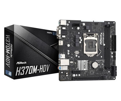 Picture of ASRock H370M-HDV LGA1151/ Intel H370/ DDR4/ SATA3&USB3.2/ Micro ATX Motherboard