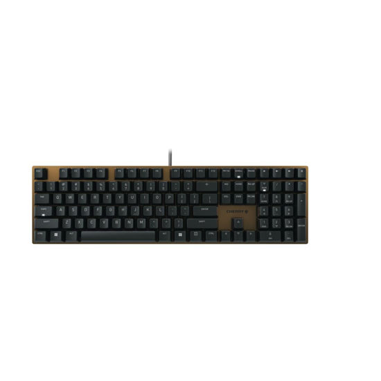 Picture of Cherry KC 200 MX Mechanical Office Keyboard with New MX2A switches. Modern Design with Metal Plate Frame. (Bronze W/MX2A Brown Switch)