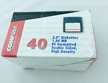 Picture of CompUSA 40 pack 3.5" Diskettes 1.44 MB PC Formatted Double Sided, Double Density [Discontinued]