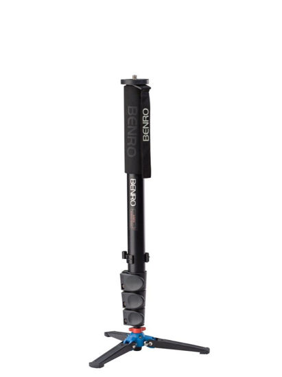 Picture of Benro Aluminum 4 Series Flip-Lock Monopod w/ 3-Foot Articulating Base (A48FD),Black