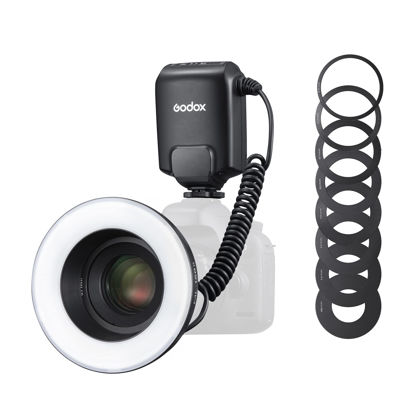 Picture of Godox ML150II Macro Ring Flash on Camera Ring Flash Light GN12 CCT 5800K±200K for Fuji, for Canon, for Nikon, for Sony, for Olympus Camera