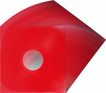 Picture of Square Deal Recordings & Supplies - (50) 12" Record Jackets - Red with Hole (Semi-Glossy Finish) - #12JWREHH