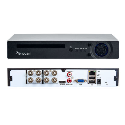 Picture of Xenocam 8CH 1080N Hybrid 5-in-1 AHD DVR (1080P NVR+1080N AHD+960H Analog+TVI+CVI) Standalone DVR CCTV Surveillance Security System Video Recorder Motion Detection HDD & Cameras not Included