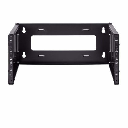 Picture of NavePoint 4U Patch Panel Bracket Wall Mount Patch Panel Rack for 19” Networking Equipment - Expandable Mounting Depth 9.5” to 15.5” 4U IT Rack 40lbs Weight Capacity