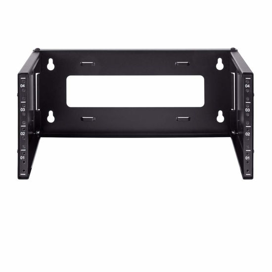 Picture of NavePoint 4U Patch Panel Bracket Wall Mount Patch Panel Rack for 19” Networking Equipment - Expandable Mounting Depth 9.5” to 15.5” 4U IT Rack 40lbs Weight Capacity