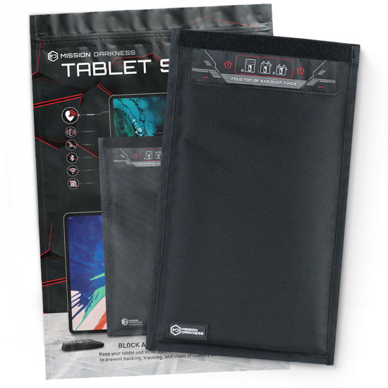 Picture of Mission Darkness Non-Window Faraday Bag for Tablets // Device Shielding for Law Enforcement & Military, Executive Privacy, Travel & Data Security, Anti-Hacking Anti-Tracking Anti-Spying Assurance