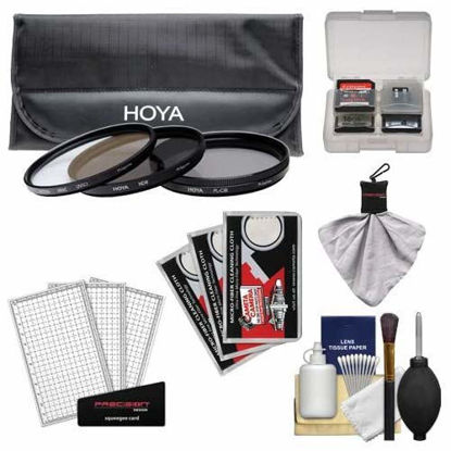 Picture of Hoya 77mm II (HMC UV/Circular Polarizer / ND8) 3 Digital Filter Set with Pouch + Cleaning + Accessory Kit