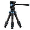 Picture of SIRUI AM223L Mini Video Tripod with AT10 Fluid Head, Carbon Fiber Tabletop Travel Tripod for Camera, Camcorder, Leveling Base, Max Height 17”, Max Load 11lbs