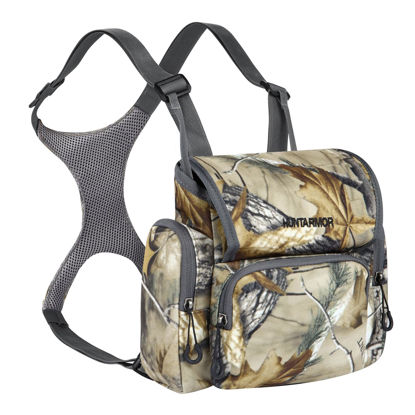 Picture of HUNTARMOR Binocular Harness Chest Pack: Hunting Bino Harness with Rangefinder Pouch & Binoculars, Binocular Pack for Hunting