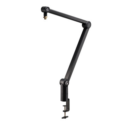 Picture of Logitech G Compass Premium Broadcast Boom Arm for Microphone, Internal Springs, Desktop Clamp and Built-in Cable Management, For Recording, Gaming, Streaming - Black