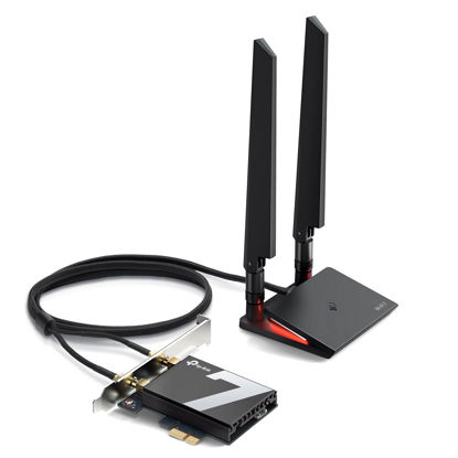 Picture of TP-Link WiFi 7 BE9300 PCIe WiFi Card for Desktop PC(Archer TBE550E), Tri-Band Wireless Adapter, Bluetooth 5.4, Multicolor Status LED, Supports AMD/Intel Motherboard, Not Compatible with Windows 10