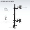 Picture of VIVO Dual Vertically Stacked Ultra-Wide Monitor Desk Mount with Extension Arms, Extra Tall Heavy Duty Adjustable Stand for 2 Ultrawide Screens up to 43 inches, 50 lbs Capacity, Black, STAND-V202T