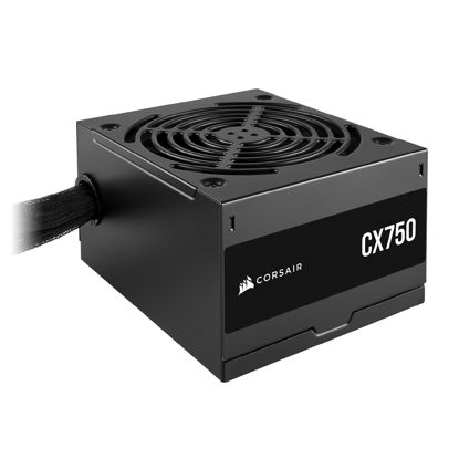 Picture of CORSAIR CX750 80 Plus Bronze Non Modular Low-Noise ATX 750 Watt Power Supply - NA - Black