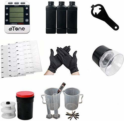 Picture of 120 Color B&W Film Darkroom kit Processing Equipment Timer Clock Developing Tank Film Canister Opener Chemical Bottle