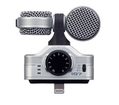 Picture of Zoom iQ7 Stereo Mid-Side Microphone for iPhone/iPad, Rotatable Capsule for Alignment with iOS Camera, for Recording Audio for Music, Videos, Interviews, and More