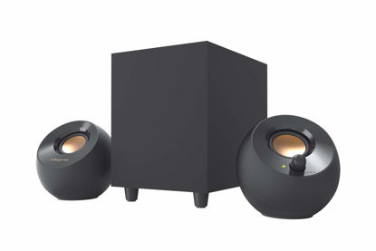 Picture of Creative Pebble Plus 2.1 USB-Powered Desktop Speakers with Powerful Down-Firing Subwoofer and Far-Field Drivers, Up to 8W RMS Total Power for Computer PCs and Laptops (Black)