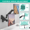 Picture of UPGRAVITY Dual Monitor Wall Mount, Double Monitor Wall Stand for Two 17-32 inch Flat/Curved Computer Screens, Height Adjustable Gas Spring Monitor Wall Monitor, Hold Up to 17.6lbs, VESA 75/100