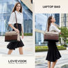 Picture of LOVEVOOK Laptop Tote Bag for Women, 15.6 Inch Faux Leather Computer Bags Waterproof Business Office Work Bag Briefcase Large Women Shoulder Bag