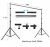 Picture of HYJ-INC Photo Video Studio 12 x10ft 100% Muslin White Backdrop with 10 x 8.5ft Stand Photography Background Support System Kit,Clamp, Carry Bag