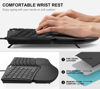 Picture of Arteck Ergonomic USB Wired Keyboard with Cushioned Wrist & Palm Rest, Backlit 7 Colors & Adjustable Brightness Comfortable Natural Split Keyboard with 6 Feet Wire for Windows Computer Desktop Laptop