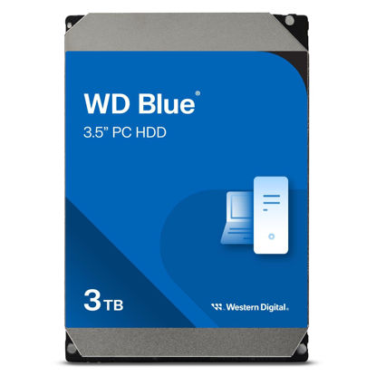 Picture of Western Digital 3TB WD Blue PC Internal Hard Drive HDD - 5400 RPM, SATA 6 Gb/s, 256 MB Cache, 3.5" - WD30EZAX