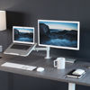 Picture of VIVO Fully Adjustable 13 to 32 inch Single Computer Monitor and Laptop Desk Mount Combo, Stand with Grommet Option, Fits up to 17 inch Laptops, White STAND-V002CW