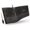 Picture of X9 Wired Ergonomic Keyboard with Cushioned Wrist Rest - Type Naturally and Comfortably Longer - USB Wired Keyboard for Laptop with 110 Keys & 5ft Cable - Split Keyboard for PC, Computer Ergo Keyboard