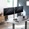 Picture of VIVO Dual Ultrawide Monitor Desk Mount, Heavy Duty Fully Adjustable Steel Stand, Holds 2 Computer Screens up to 38 inches and Max 22lbs Each, Black, STAND-V038